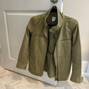 Olive green jcrew jacket - like-new condition